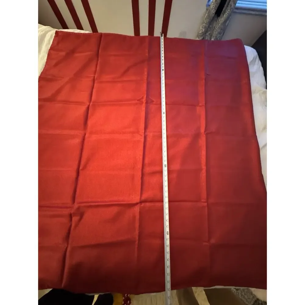 Red Sparkly Table Cloth Christmas Holiday Home Decor Festive